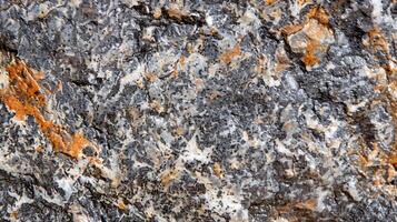 The cool smooth touch of this polished granite slab belies the intricate texture of small irregular pores that cover its surface photo