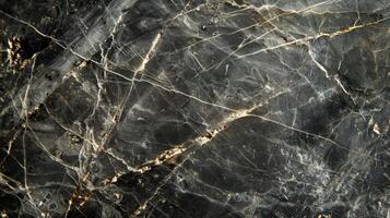 The intricate patterns of scratches dents and imperfections on a worn and chipped piece of polished marble photo