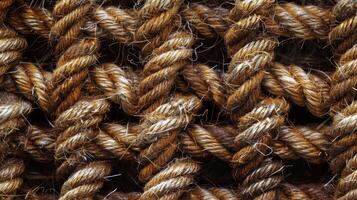 A close inspection reveals a weblike network of fibers tightly bound together to form a sy and durable rope photo