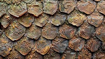 Tiny tightlypacked scales form a scaly reptilelike texture on the barks surface adding depth and dimension photo