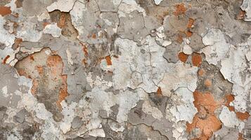 A patchwork of smooth and rough areas with small flakes and peels adding to its overall worn and weathered look photo