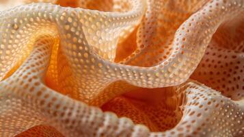 A maze of small tered dots and dimples giving the peel a slightly uneven and uneven texture photo