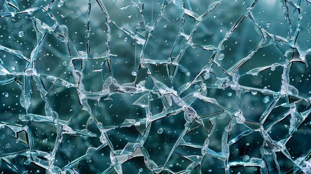 Fractured Frost As the glass cools the frost forms small fractured lines across the surface resembling a cracked ice pattern photo