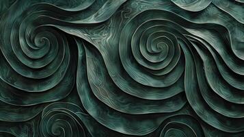 The striking texture of tightly coiled waves creating a dense and intricate pattern with a matte finish photo