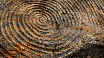 Delicate swirls and lines create a unique pattern like a fingerprint on the surface of the sandstone photo