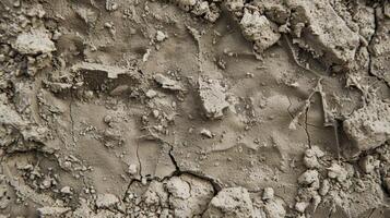 This texture photo captures the grainy powdery texture of porous clay with a dusty layer coating its surface. The clay appears to be crumbling and fragile adding a sense of delicac