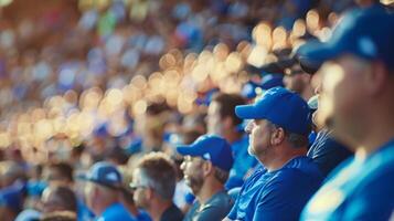 A soft focus on the stands with fans eagerly awaiting the start of the game photo
