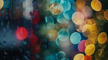 An exhibition of blurred shapes and lines giving just a hint of the artwork on display photo