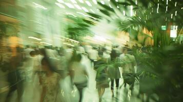 Indistinguishable forms gathered around a whitecollar oasis in the midst of a busy urban jungle photo