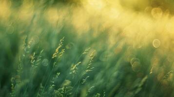 Blurred forms sprawled on a field of green photo