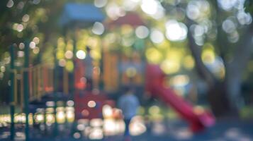 A hazy glimpse into the enchanting realm of youthful playtime photo