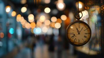 Lack of clarity in the image mirrors the elusiveness of time in the museum exhibit photo