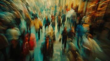 Dimly blurred actors blend into a sea of energy and talent photo