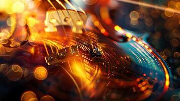 Blurred outlines of instruments create a mesmerizing melody photo
