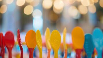 Blurry auction paddles raise in the air as bids are p creating a visual symphony of generosity and kindness photo
