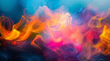 Unclear shapes pushing through the resistance driven by their own inner fire photo