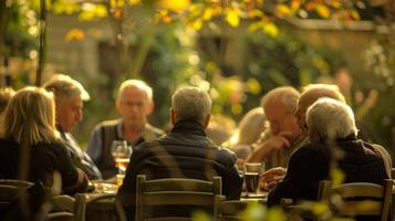 A hazy gathering of readers lost in passionate discussions about plot twists and character developments photo