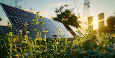 A community garden with a solarpowered WiFi hotspot enabling members to connect while tending to their plots photo