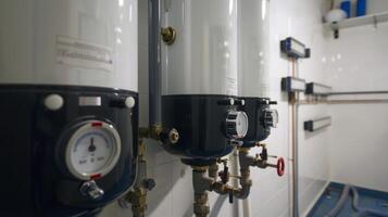 A demonstration of the solar water heaters temperature control mechanism ensuring the ideal temperature for household use photo