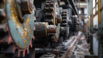 A quiet peaceful scene as the mills machinery hums along untouched by the modern world photo
