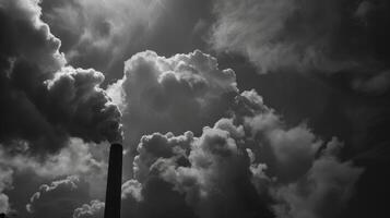 Dark clouds gather above adding a sense of urgency and danger to the already intense working environment photo