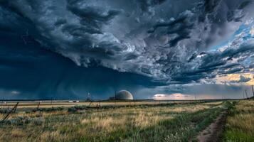 Even in the midst of a storm the salt dome stands strong and resilient sheltering the vital hydrocarbons from the elements photo