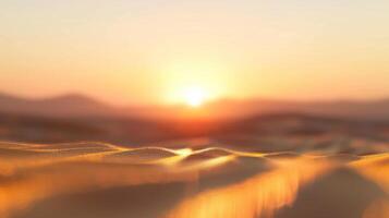 Defocused In the distance beyond the sandy hills the sky blends into the horizon creating a seamless transition between warm tones and cool hues. As the sun sets the shifting sands photo
