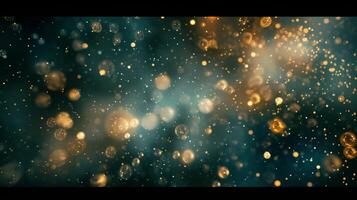 A blurred canvas of deep endless space speckled with luminous spheres that dance a the darkness. photo