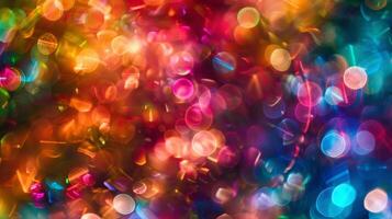 Celestial shadows playfully dance in the defocused background their vivid colors melting and mixing together in a stunning kaleidoscopic spectacle. photo