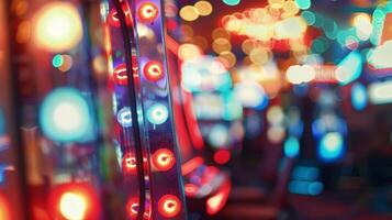 Through the lens the buzz and excitement of Red Carpet Casino Nights can be seen with bokeh lights and defocused elements highlighting the lavish setting. The haziness adds to the photo
