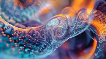 A mesmerizing display of abstracted shapes and curves inspired by the intricate patterns of a songs sound waves photo
