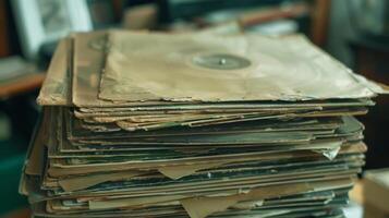 The record covers are faded and worn but to the family they hold more value than any new and shiny album ever could photo