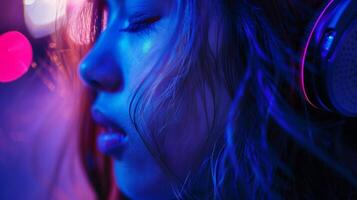 A closeup of a fans expression as they listen to a particularly emotional song from the album lost in the moment photo