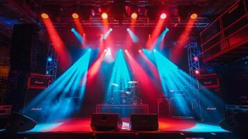 The record label logo is proudly displayed above the stage as a symbol of their commitment to supporting emerging artists photo