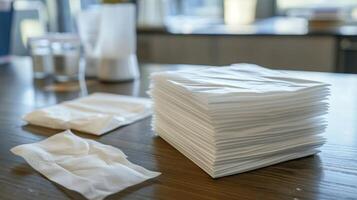 A pack of biodegradable wipes and tissues for convenience without contributing to excess waste photo