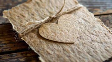 A heartfelt message printed on a rustic recycled paper card for a meaningful sentiment photo