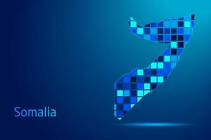 concepts of Somalia Network Digital Technology Graphic illustration. Blue Color. Internet Futuristic Concept Map. vector