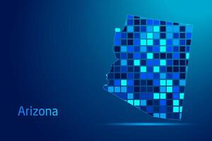 concepts of Arizona Network Digital Technology Graphic illustration. Blue Color. Internet Futuristic Concept Map. vector