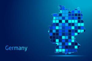 concepts of Germany Network Digital Technology Graphic illustration. Blue Color. Internet Futuristic Concept Map. vector