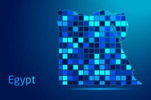 concepts of Egypt Network Digital Technology Graphic illustration. Blue Color. Internet Futuristic Concept Map. vector