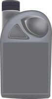 Gray plastic bottle with blank label for engine oil vector