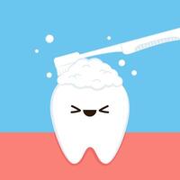Tooth brush . teeth cartoon . character design. toothpaste . vector