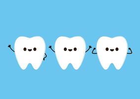 Teeth cartoon . character design. vector
