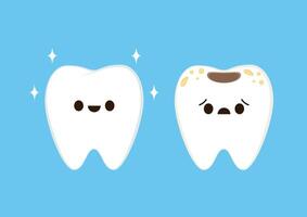 Teeth cartoon . Teeth character design. Toothbrush . vector
