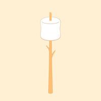 Marshmallow cartoon . Marshmallow on white background. Marshmallow icon. vector
