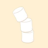 Marshmallow cartoon . Marshmallow on white background. Marshmallow icon. vector