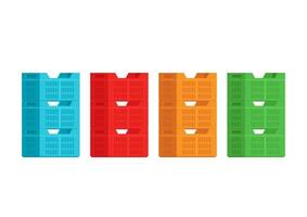 Crate stack cartoon . free space for text. wallpaper. vector
