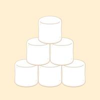 Marshmallow cartoon . Marshmallow on white background. Marshmallow icon. vector