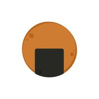 Japanese rice cracker . Japanese rice cracker on white background. vector