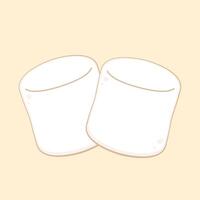 Marshmallow cartoon . Marshmallow on white background. Marshmallow icon. vector